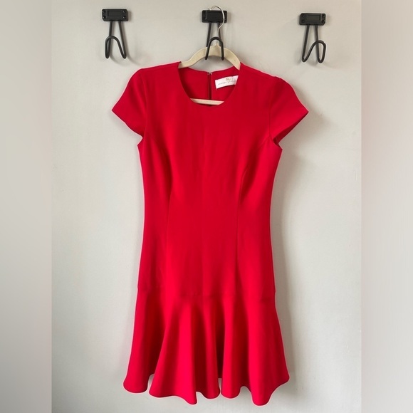 Amanda Uprichard, size small, red flutter skater dress, EUC - Picture 3 of 9